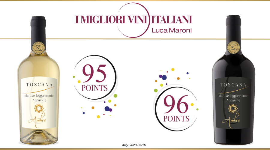 AMBRE - Toscana da uve leggermente appassite annata 2021: Luca Maroni - I Migliori Vini Italiani